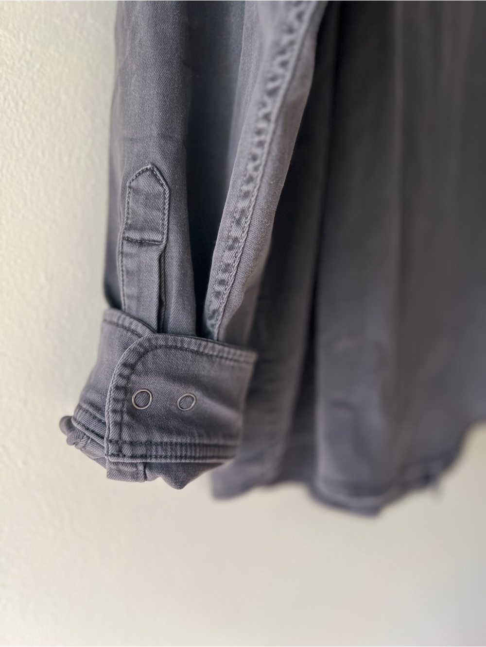 Poncho Men's Casual Dark Gray Button-Down Shirt XL Regular Fit NWOT - Picture 8 of 14